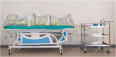 Automated AMBU Ventilator With Negative Pressure Headbox and Transporting Capsule for COVID-19 Patient Transfer